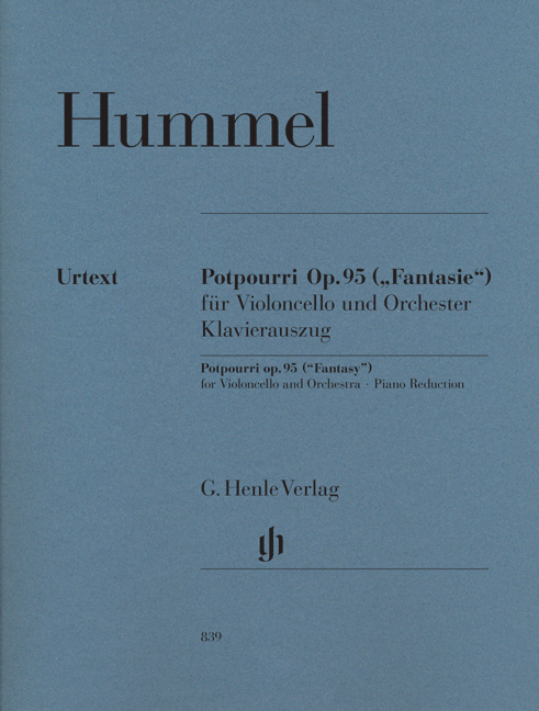 Front Cover Image Potpourri (Fantasie) op. 95 für Violoncello und Orchester