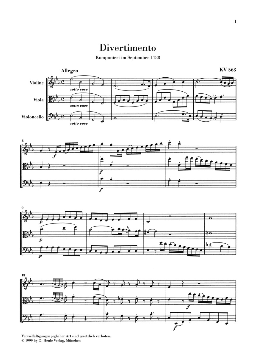 Other Cover Image Divertimento Es-dur KV 563 und Streichtrio (Fragment) G-dur KV Anh. 66 für Violine, Viola und Violoncello