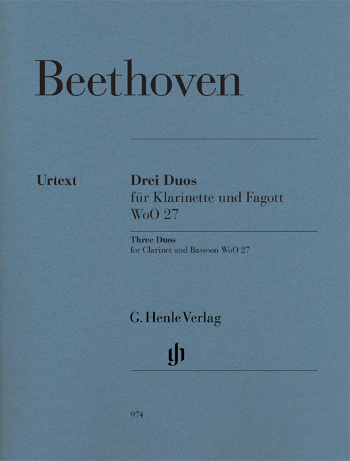 Front Cover Image Drei Duos für Klarinette und Fagott WoO 27