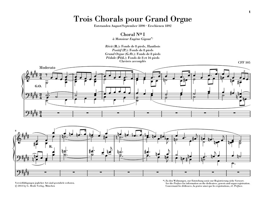 Other Cover Image Trois Chorals pour Grand Orgue