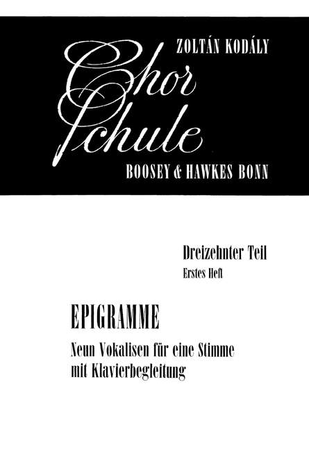 Front Cover Image Chorschule Band 13/1
