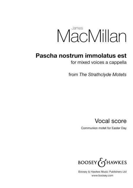 Front Cover Image Pascha nostrum immolatus est