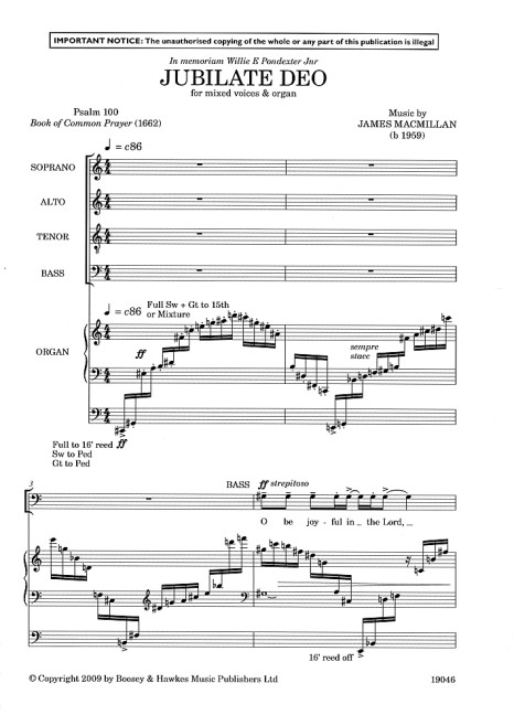 Front Cover Image Jubilate Deo