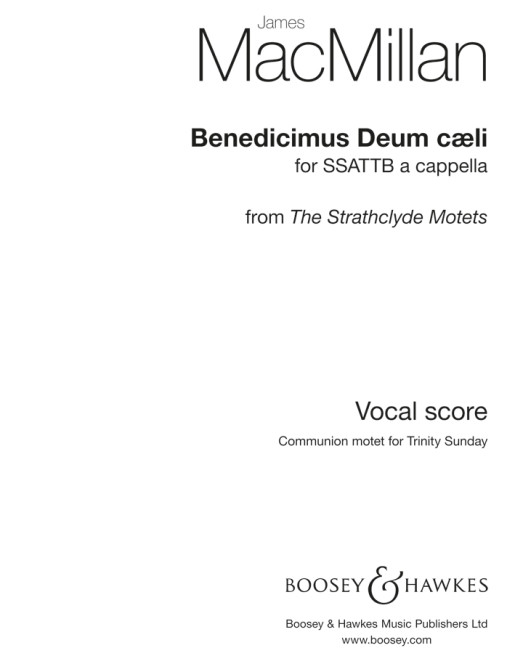 Front Cover Image Benedicimus Deus caeli