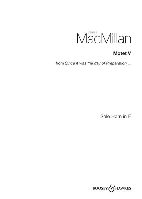 Front Cover Image Motet V