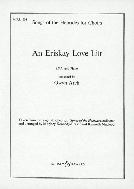Front Cover Image An Eriskay Love Lilt