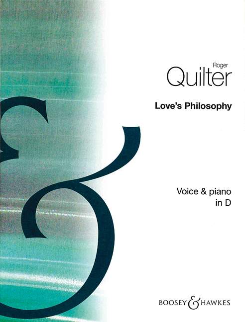 Front Cover Image Love's Philosophy in D op. 3/1