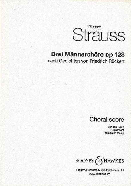 Front Cover Image Drei Männerchöre op. o. Op. AV 123 (1935)