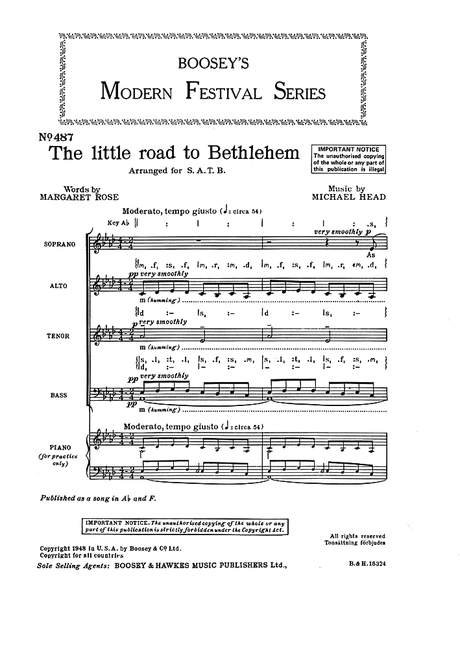 Front Cover Image The little road to Bethlehem