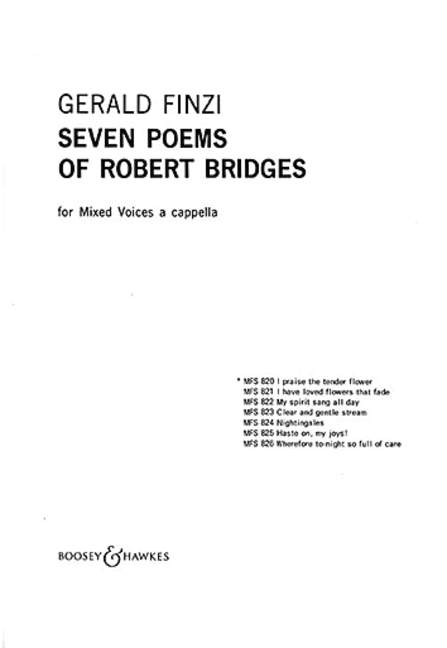 Front Cover Image Seven Poems of Robert Bridges op. 17/1