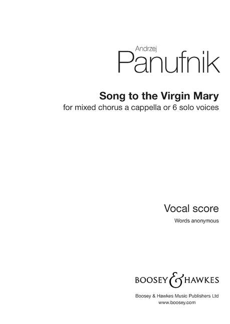Front Cover Image Song to the Virgin Mary (1964)