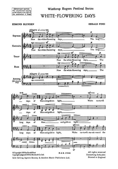 Front Cover Image White-Flowering Days op. 37 (1952 - 1953)