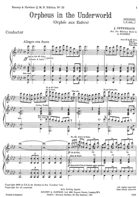 Front Cover Image Orpheus in der Unterwelt