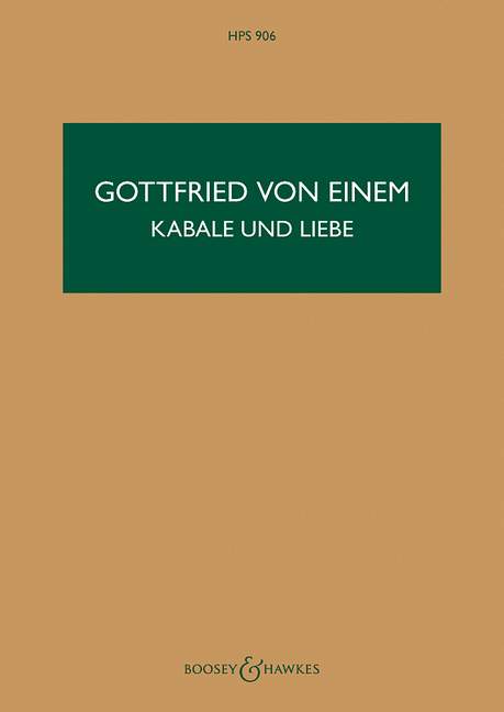 Front Cover Image Kabale und Liebe op. 44 (1974 - 1975)