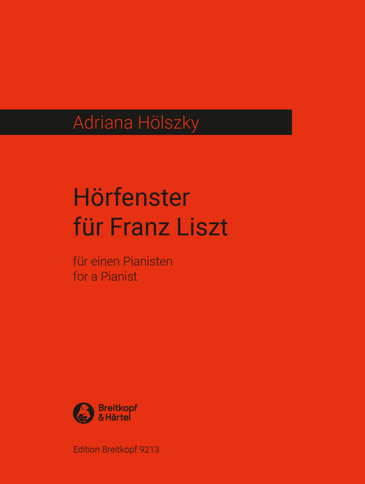 Front Cover Image Hörfenster für Franz Liszt W 29 (1986-1987)