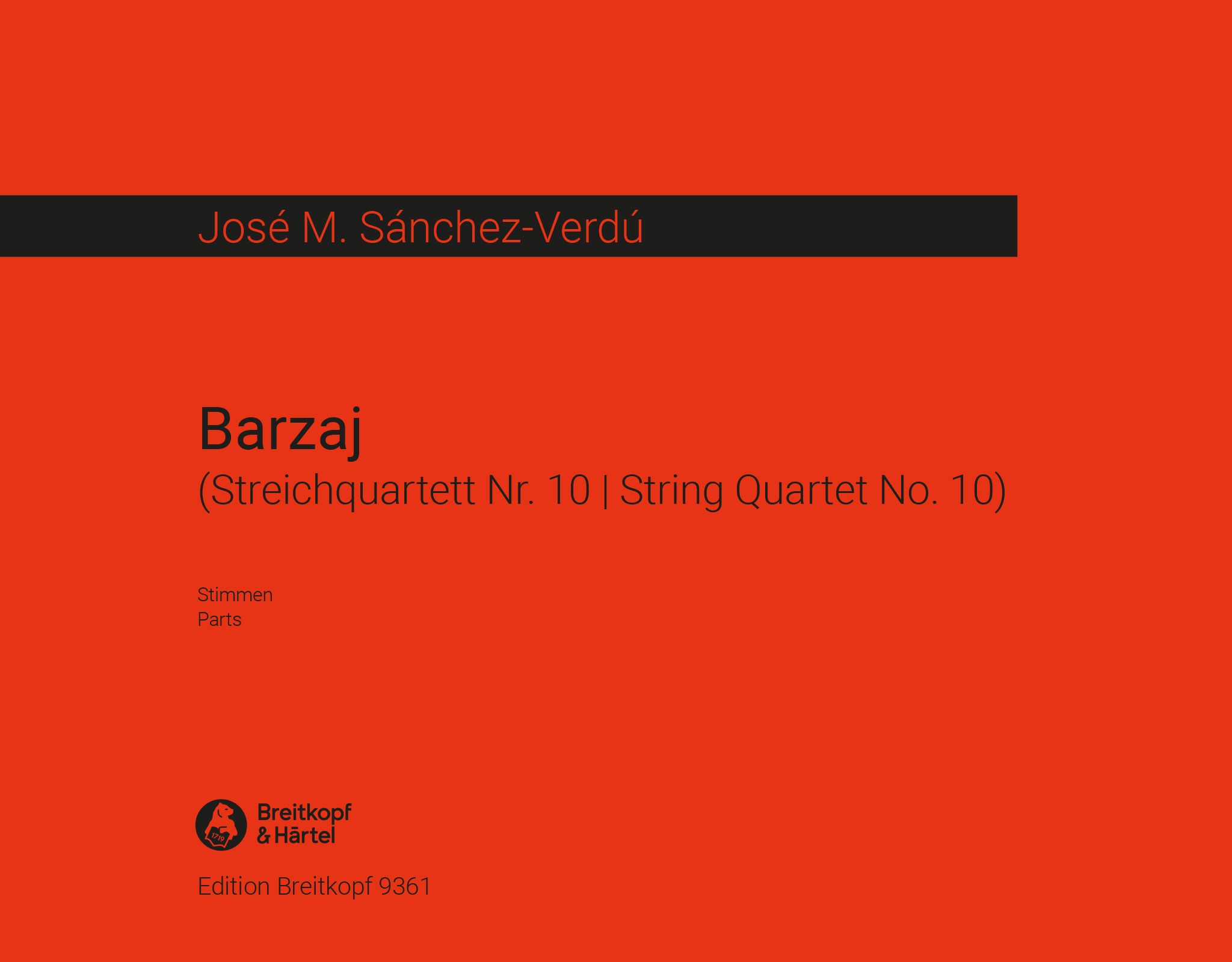 Front Cover Image Barzaj (Streichquartett Nr. 10) (2014/15)