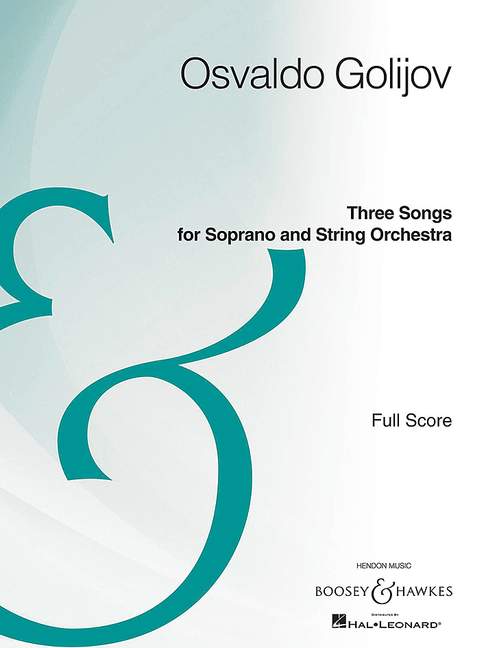 Front Cover Image Three Songs for Soprano and String Orchestra (2002 (2009))
