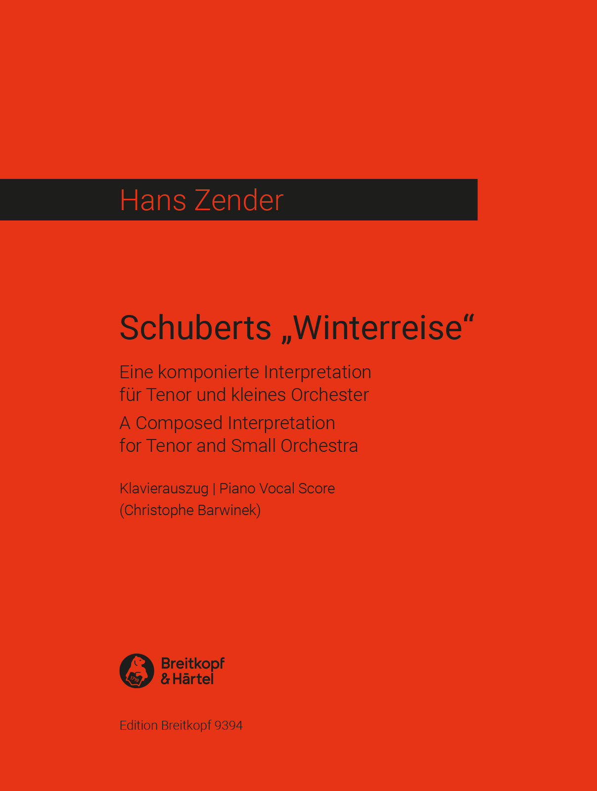 Front Cover Image Schuberts "Winterreise" (1993)