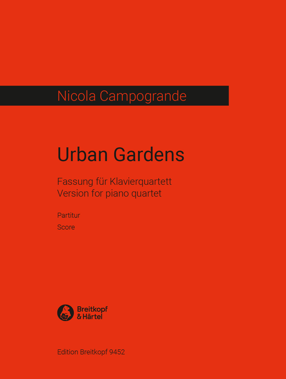 Front Cover Image Urban Gardens Fassung für Klavierquartett (2012/2022)