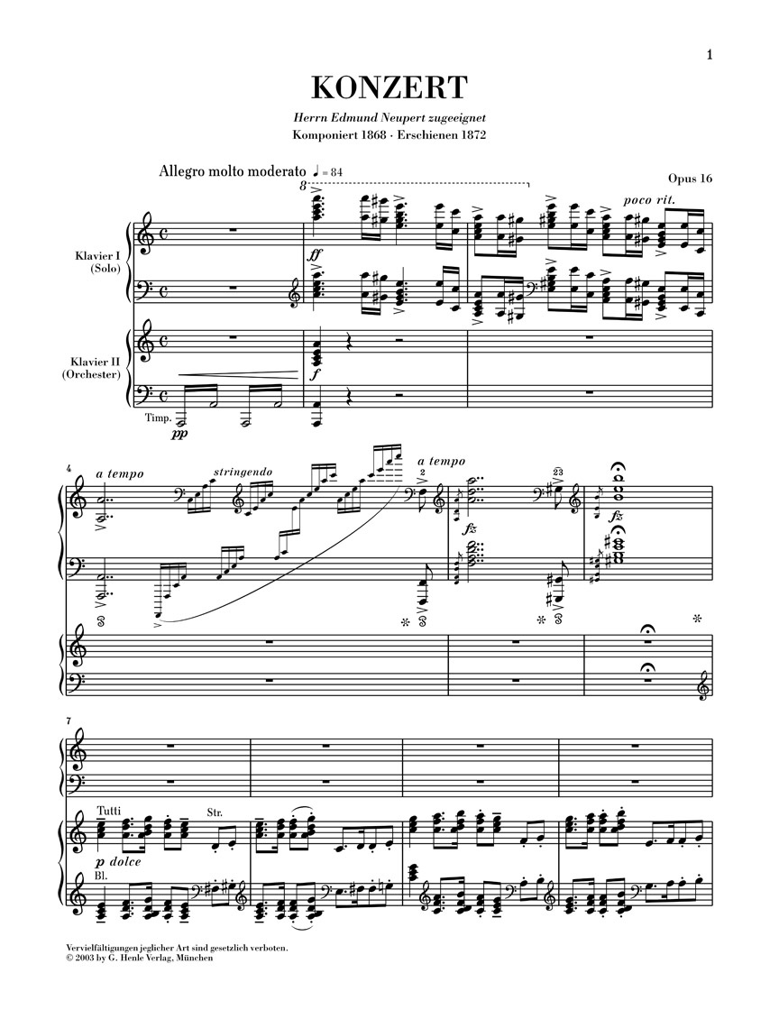 Other Cover Image Klavierkonzert a-moll op. 16