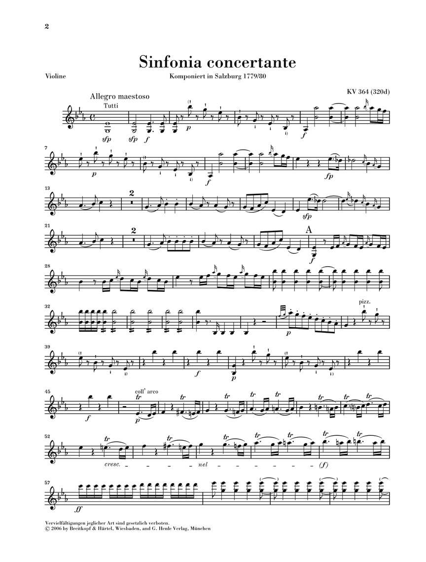 Other Cover Image Sinfonia concertante Es-dur KV 364