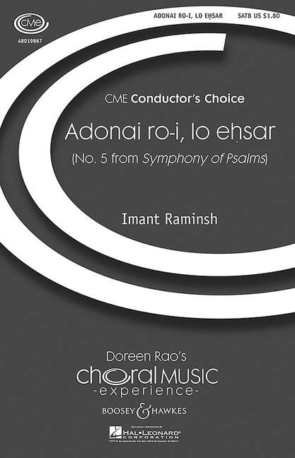 Front Cover Image Adonai ro-i, lo ehsar Des-Dur