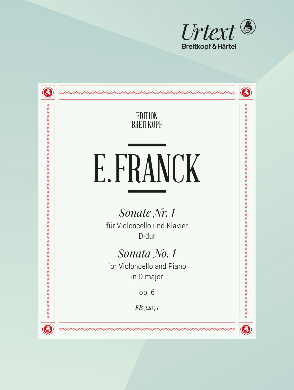 Front Cover Image Sonate Nr. 1 für Violoncello und Klavier D-dur op. 6