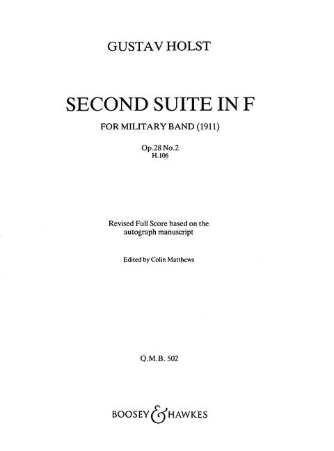 Front Cover Image Suite Nr. 2 F-Dur op. 28/2 H.106