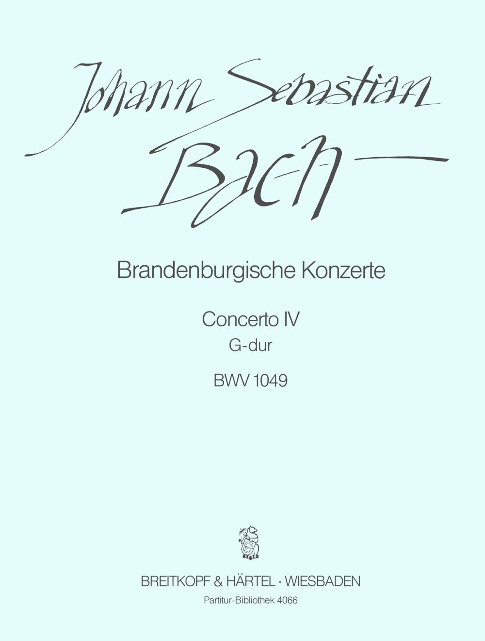 Front Cover Image Brandenburgisches Konzert Nr. 4 G-dur BWV 1049