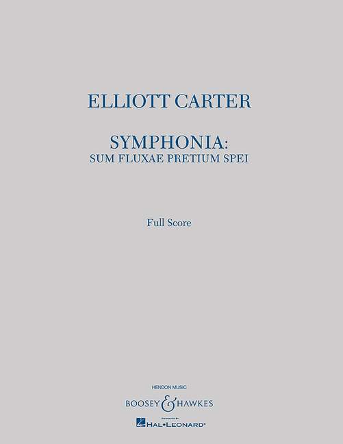 Front Cover Image Symphonia: sum fluxae pretium spei