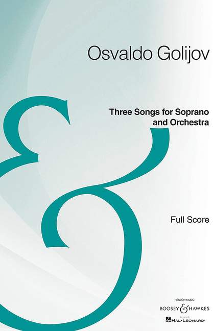 Front Cover Image Three Songs for Soprano and Orchestra (2001 - 2002 (2009))