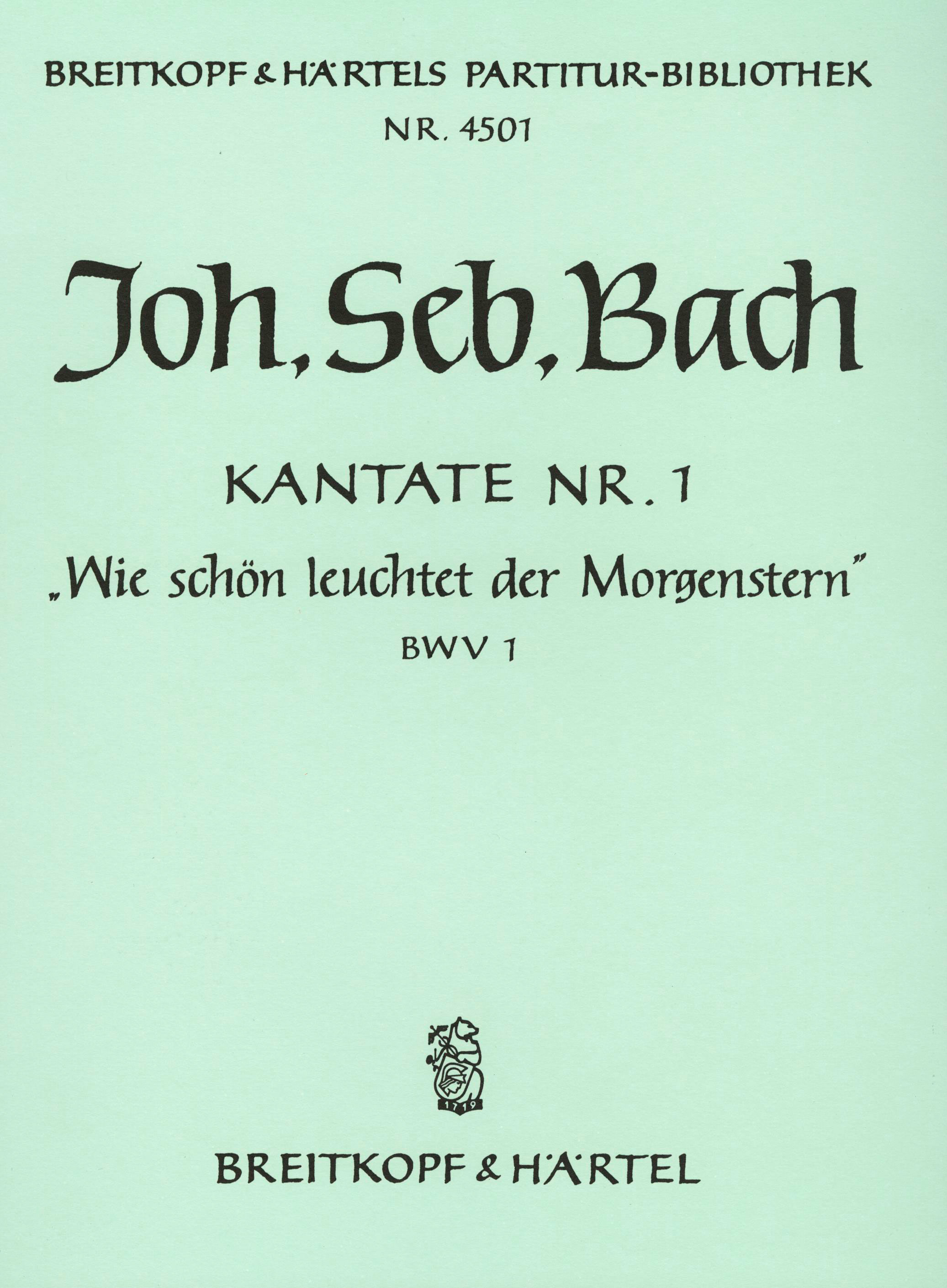 Front Cover Image Kantate BWV 1 „Wie schön leuchtet der Morgenstern“