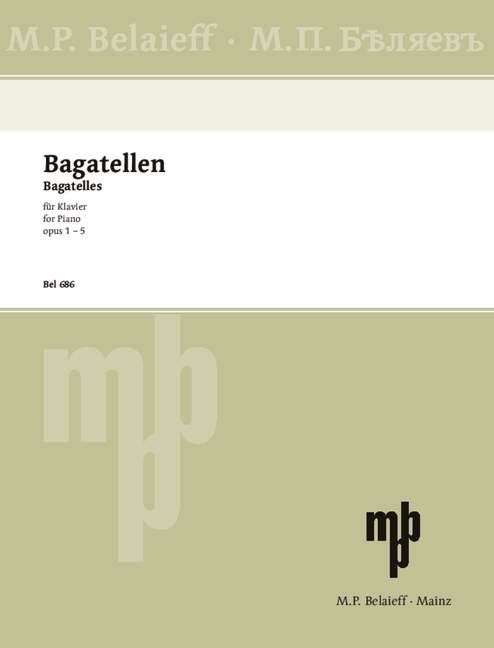Front Cover Image Bagatellen op. 1 - 5