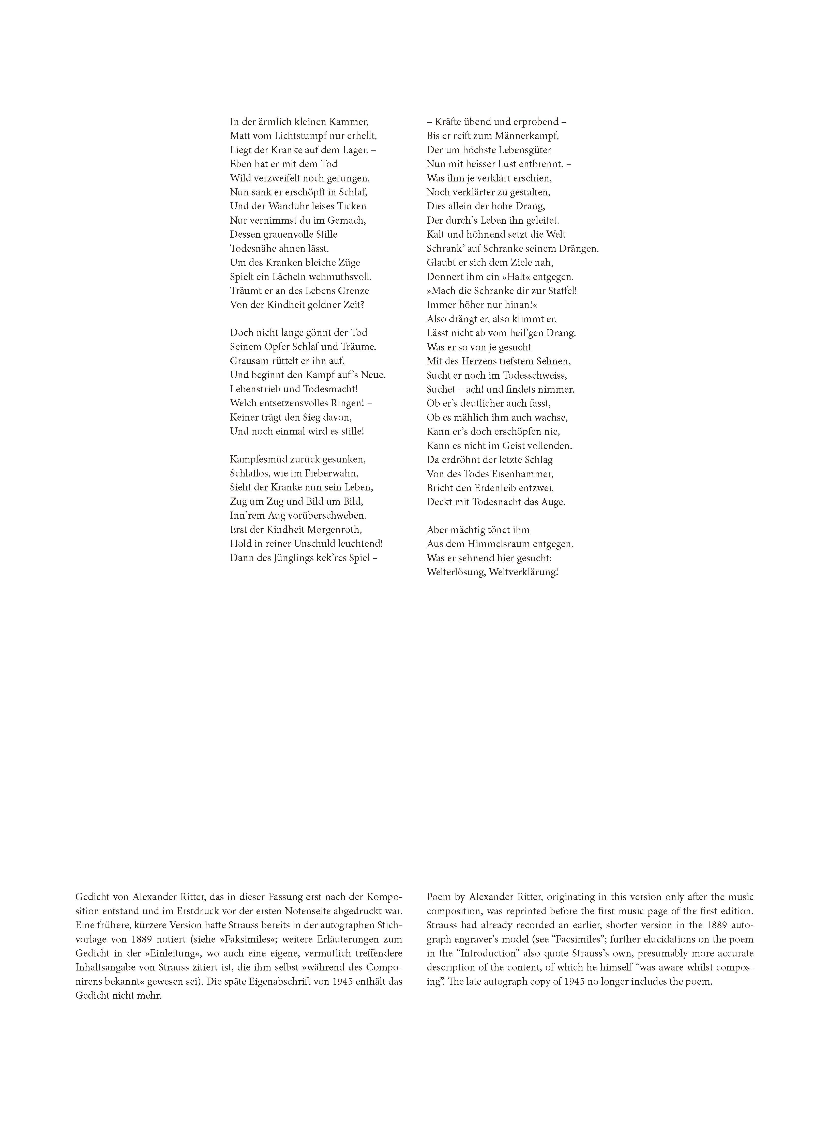 Other Cover Image Tod und Verklärung op. 24 (1889)