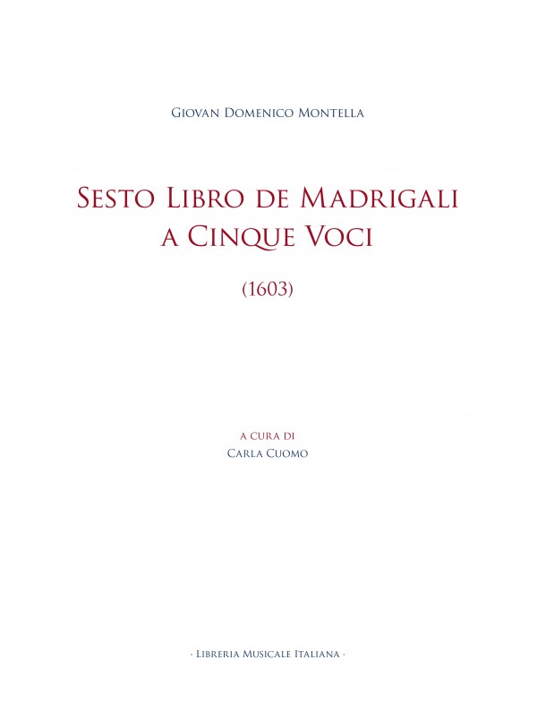 Other Cover Image Sesto Libro de Madrigali a Cinque Voci (1603)