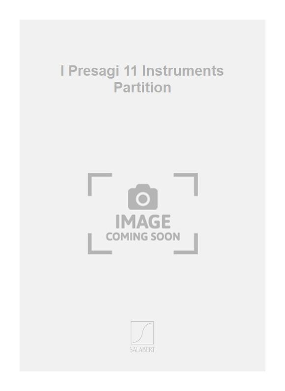 Front Cover Image I Presagi