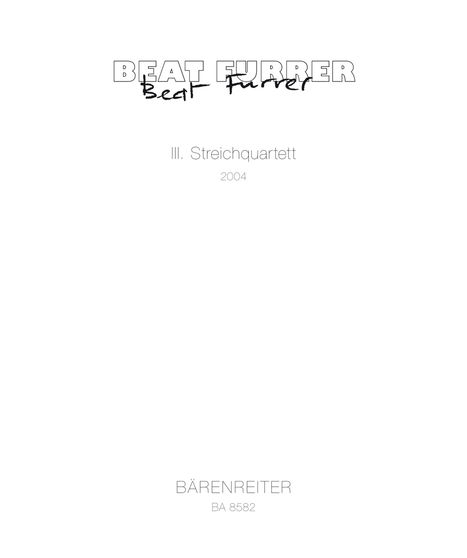 Front Cover Image III. Streichquartett (2004)