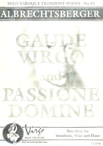 Other Cover Image Aria de Passione Domine und Gaude Virgo