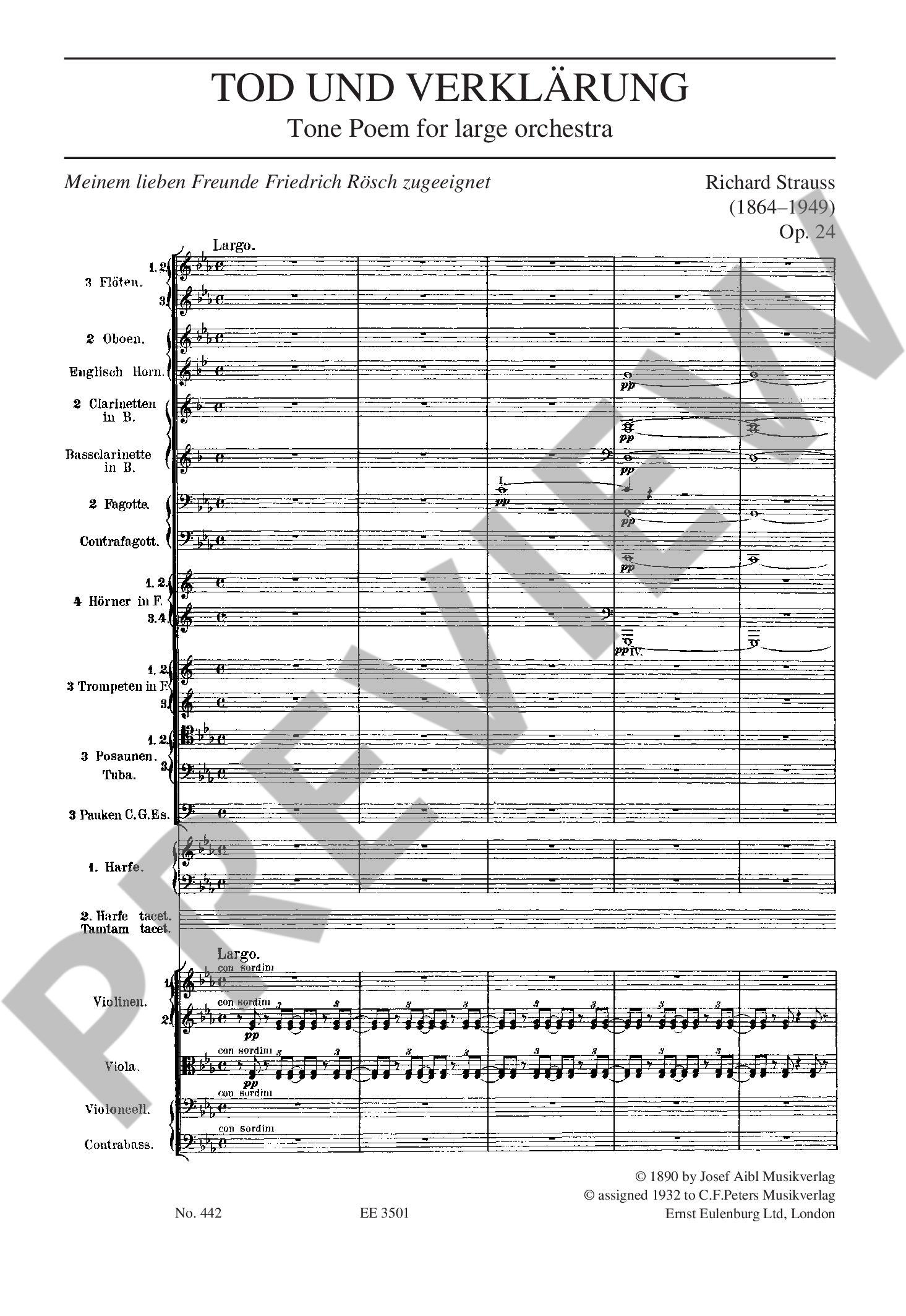 Other Cover Image Tod und Verklärung op. 24 TrV 158