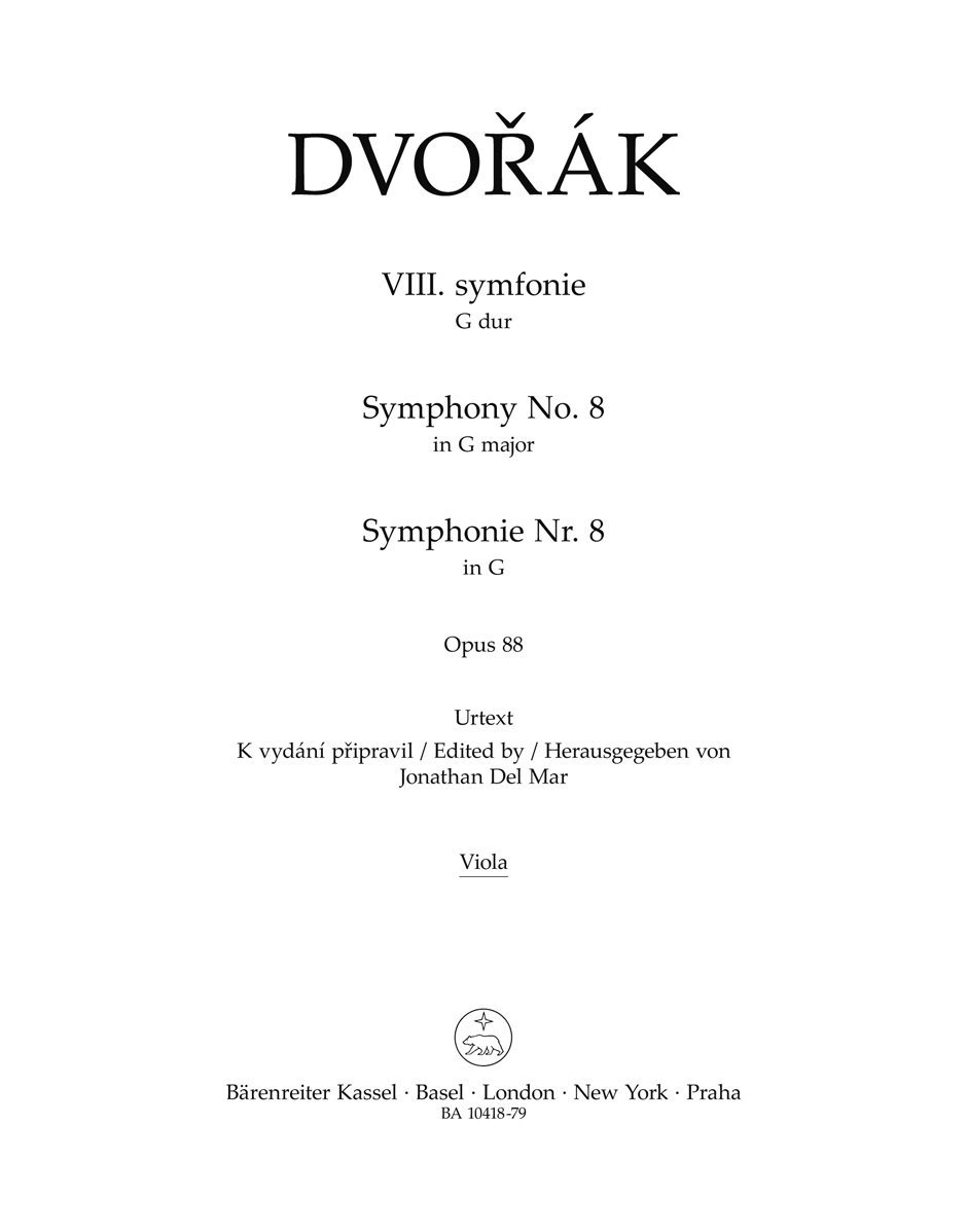 Front Cover Image Symphonie Nr. 8 G-Dur op. 88