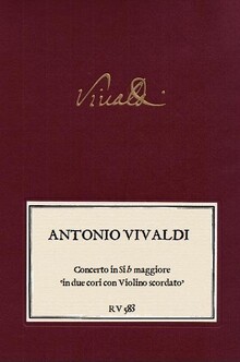 Front Cover Image Concerto per Violino in Sib maggiore "in due cori per Violino scordato" RV 583