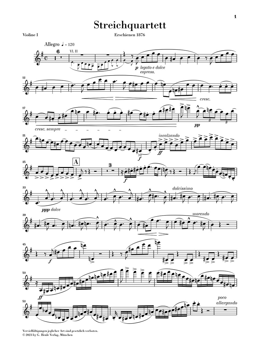 Other Cover Image Streichquartett e-Moll