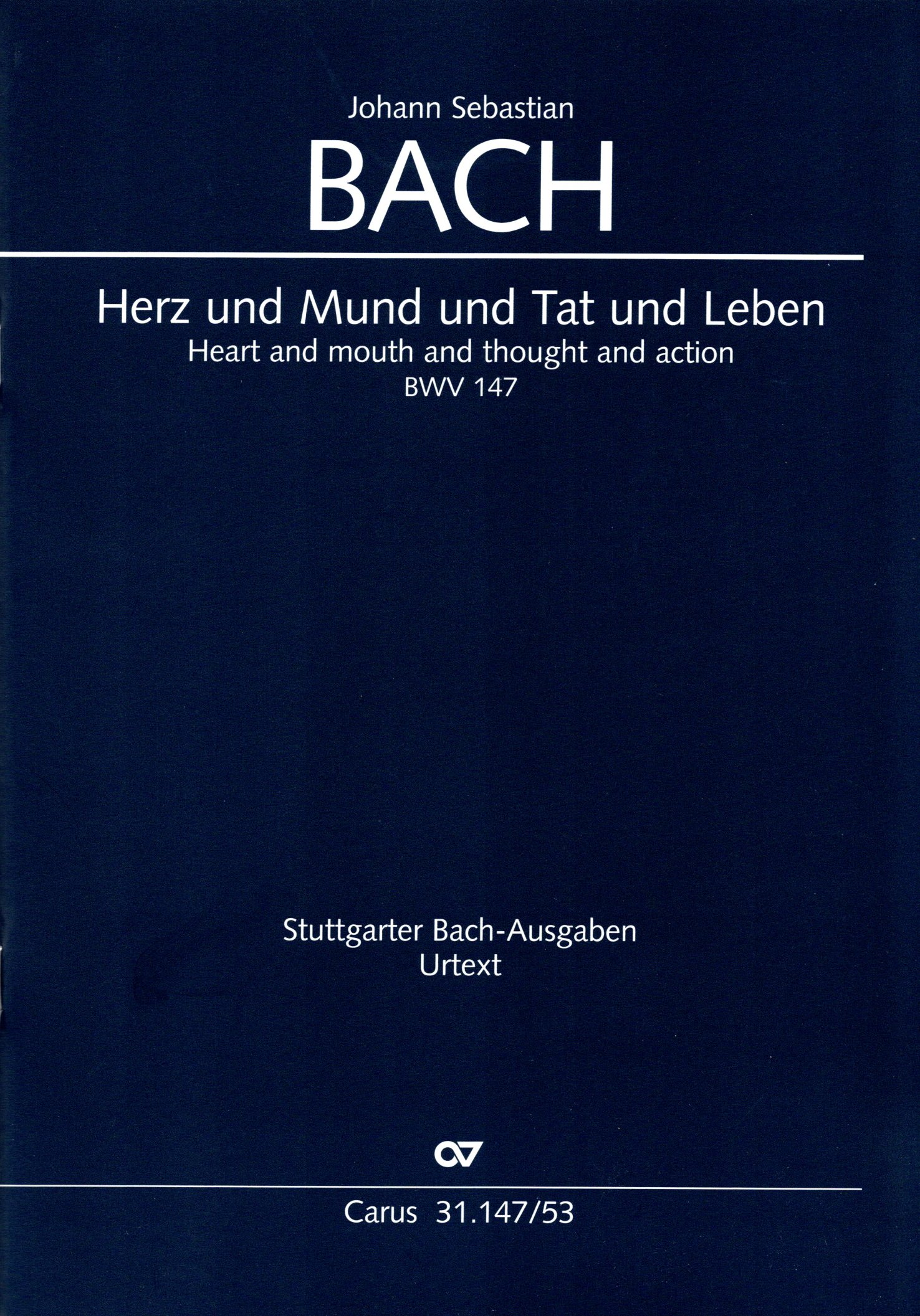 Front Cover Image Herz und Mund und Tat und Leben BWV 147