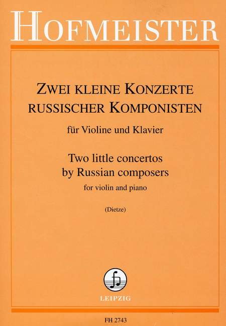 Front Cover Image Zwei kleine Konzerte russischer Komponisten