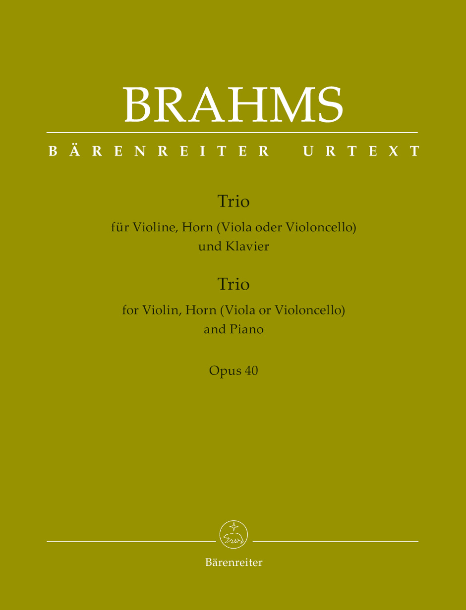 Front Cover Image Trio für Violine, Horn (Viola oder Violoncello) und Klavier op. 40