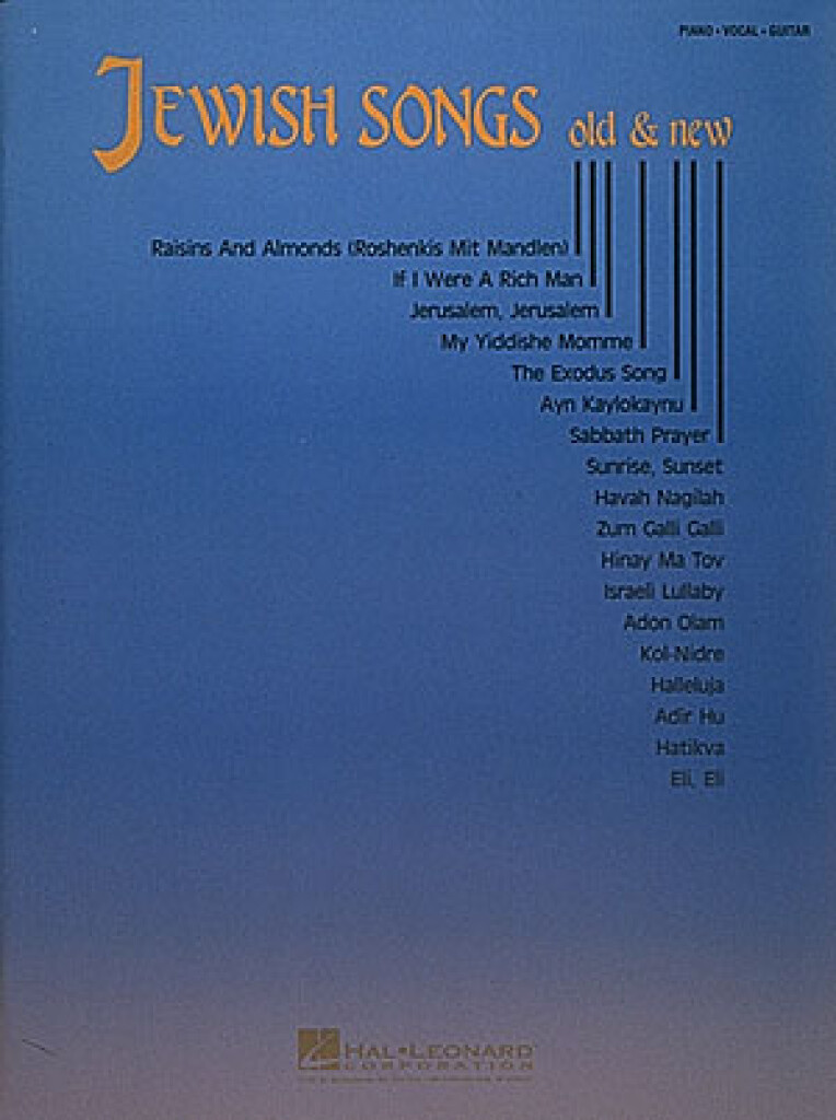 Front Cover Image Jewish Songs Old And New