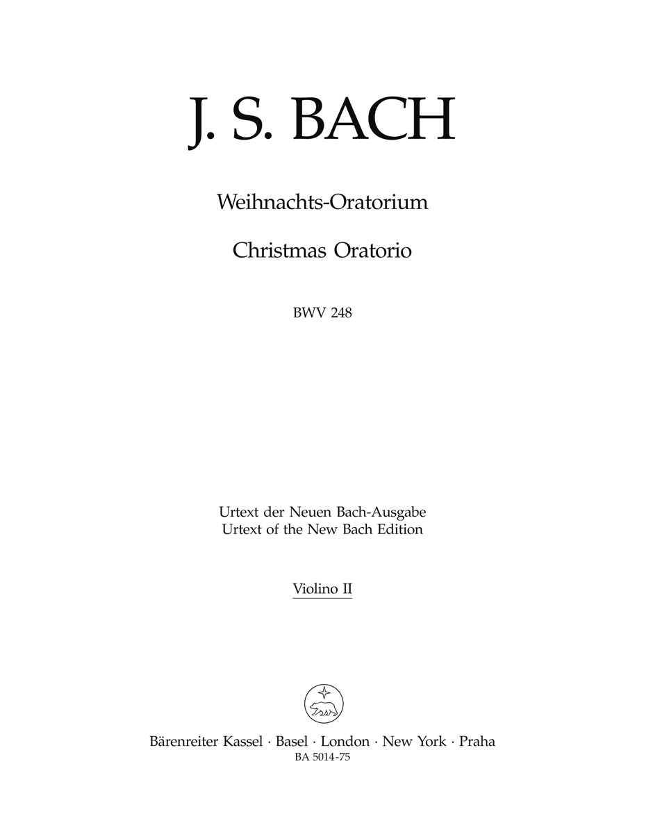 Front Cover Image Weihnachts-Oratorium BWV 248