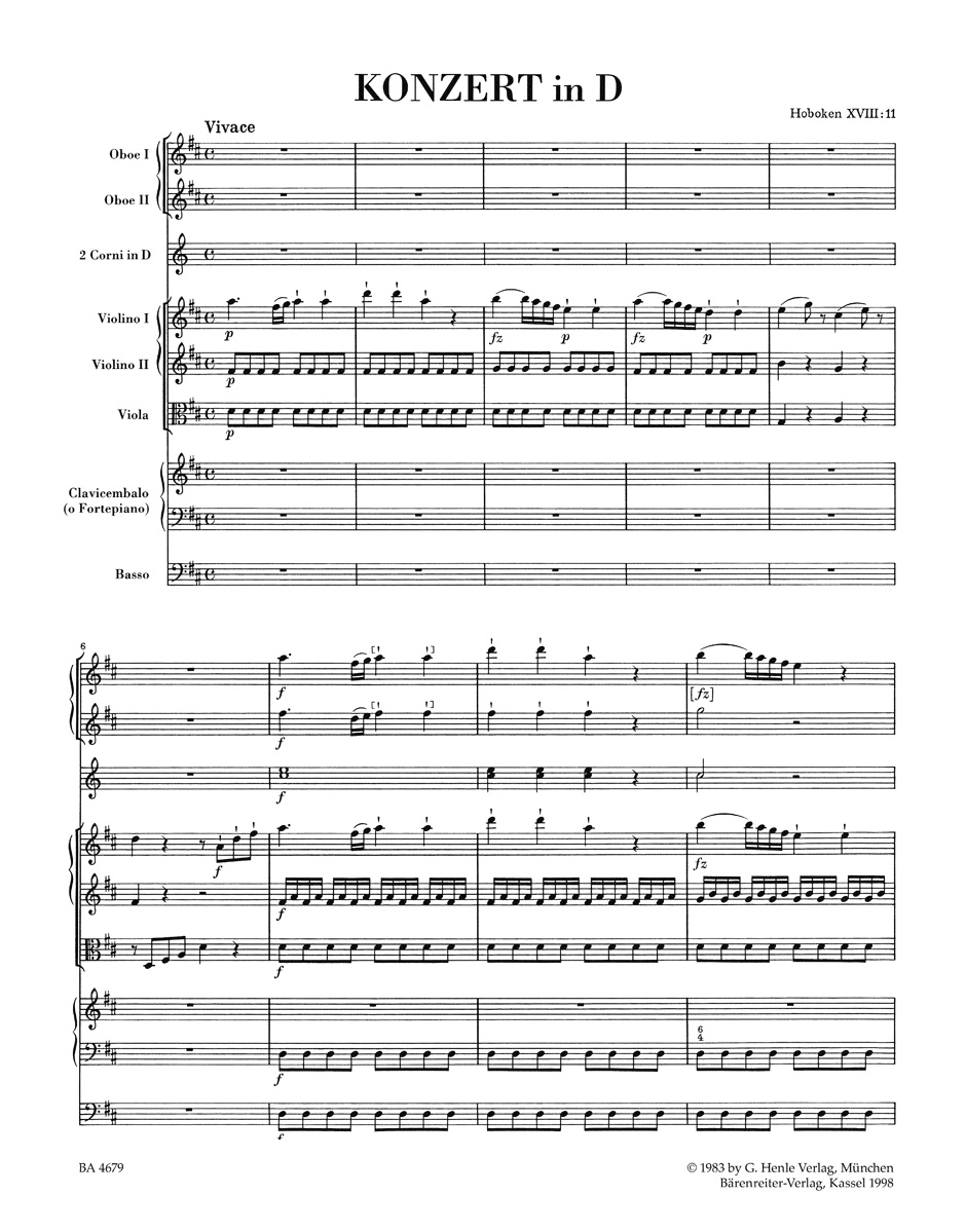 Other Cover Image Klavierkonzert D-Dur Hob. XVIII:11