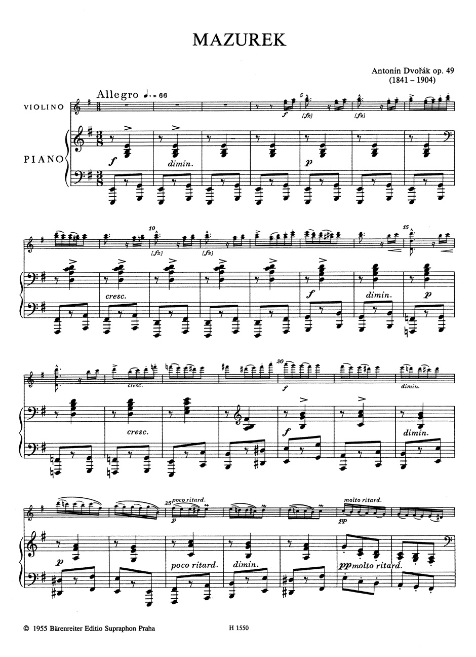 Other Cover Image Mazurek op. 49