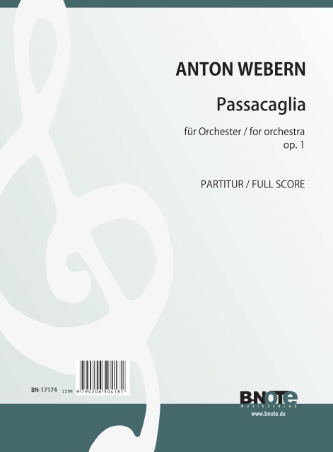 Front Cover Image Passacaglia op. 1